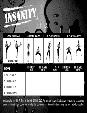 Insanity fit test video online